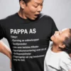 Morsom t-skjorte Pappa AS tjenester med humoristisk tekst for pappa som gave