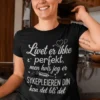 Morsom t-skjorte Perfekt sykepleier med humoristisk sykepleiermotiv og trykt tekst