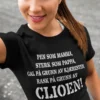 Morsom t-skjorte Rask på grunn av bilen med humoristisk bilmotiv og trykt tekst om Clioen