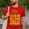 Morsom t-skjorte redder pusa med teksten JEG ER HER FOR Å REDDE PUSA DI (ALT ER OK, JEG ER PROFESJONELL)