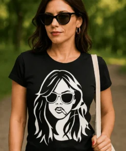 Morsom t-skjorte Sexy rebell med frekt og humoristisk design