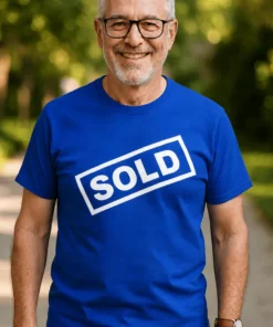 Morsom t-skjorte Solgt med trykket SOLD på t-skjorte