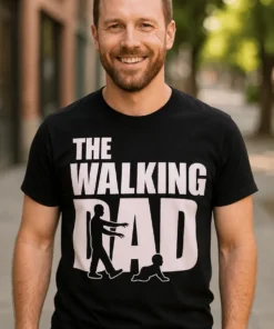 Morsom t-skjorte The walking dad med teksten THE WALKING GAD