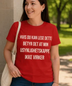 Morsom t-skjorte Usynlighetskappe virker ikke med humoristisk usynlighetstema