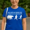 Morsom t-skjorte Vær snill mot tjukke folk med humoristisk tekstdesign