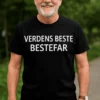 Morsom t-skjorte Verdens beste bestefar med teksten VERDENS BESTE BESTEFAR