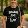 Morsom t-skjorte Verdens beste pappa med teksten VERDENS BESTE PAPPA