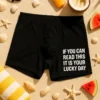 Morsomme boksershorts Din heldige dag med humoristisk gavebudskap