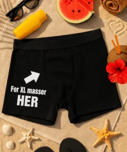 Morsomme boksershorts med teksten For XL masser HER