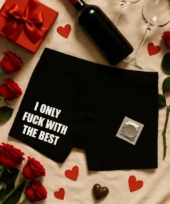 Morsomme boksershorts Kun det beste med humoristisk design som gave