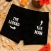 Morsomme boksershorts Legenden mannen med trykket THE LEGEND THE MAN