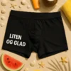 Morsomme boksershorts Liten og glad med trykket LITEN OG GLAD