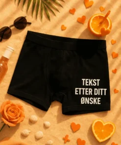 Morsomme boksershorts med valgfri tekst som personlig gave med humor