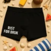 Morsomme boksershorts Rist før bruk med trykket RIST FØR BRUK