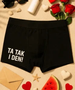 Morsomme boksershorts Ta tak i den med teksten TA TAK I DEN! som humoristisk gave
