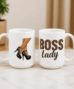 Morsomt krus Boss lady med teksten BOSS lady