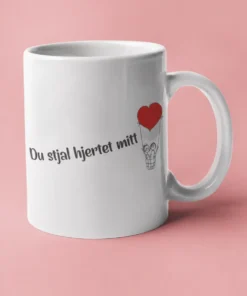 Morsomt krus med teksten Du stjal hjertet mitt som gave til kjæreste eller partner