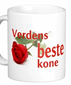 Morsomt krus Verdens beste kone med teksten Verdens beste kone